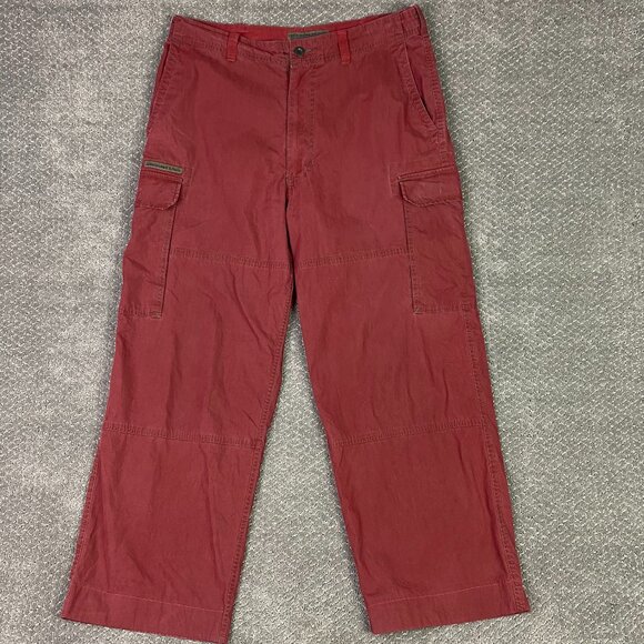 Vintage 90s Y2K Abercrombie & Fitch Cargo Pants Men's Medium Wide Leg Baggy - Picture 1 of 14